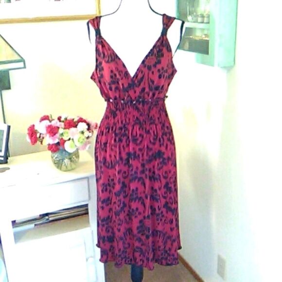 En Focus Studio Red and Black Dress - Picture 1 of 10